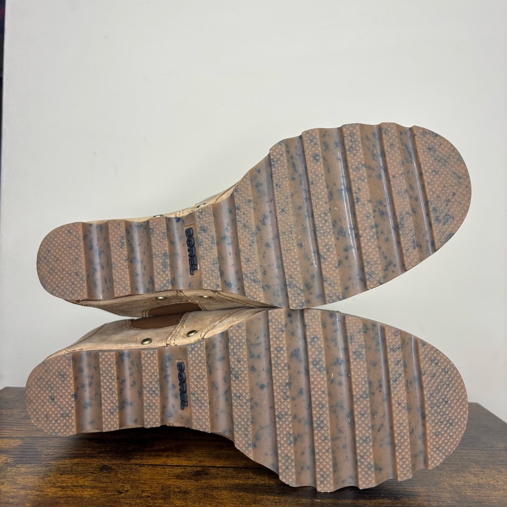 Sorel Lea Wedge Joan Of Arctic Elk Womens Bootie Ankle Shoe Size 8 Brown - Picture 8 of 8